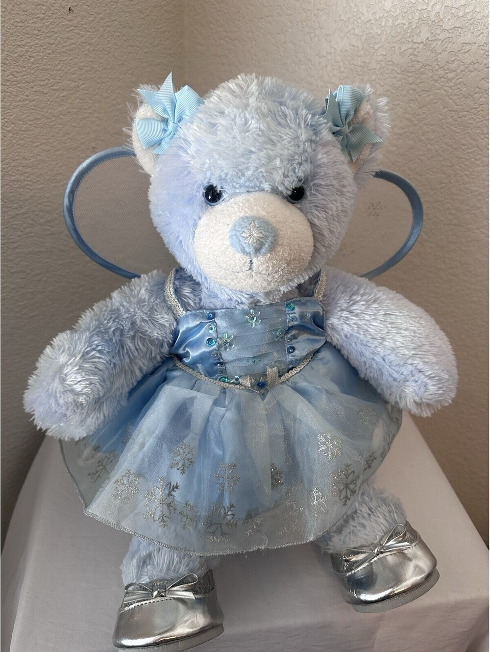 Build A Bear BAB WINTER Bear 2007 A Friend Fur All Seasons Snowflake Fairy 16”